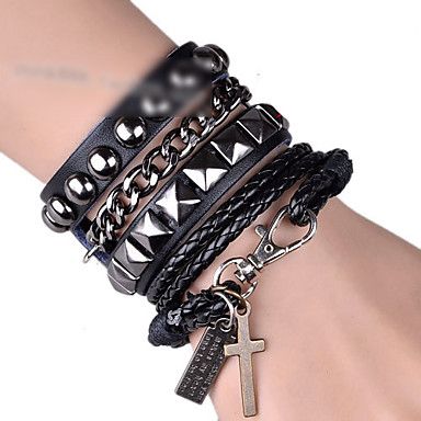 Multi-Camada Pulseira Rock