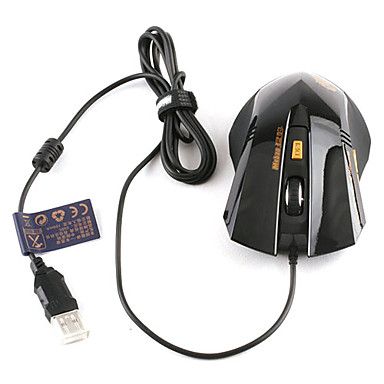 Mouse para Jogos Óptico (2500DPI, Preto)