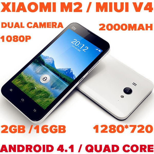 (Em estoque) 100% Original e frete grátis Xiaomi Mi2 M2 Quad